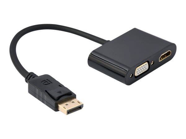 Gembird A-DPM-HDMIFVGAF-01 - 0,1 m - DisplayPort - Maschio - Femmina - Nero - Dritto