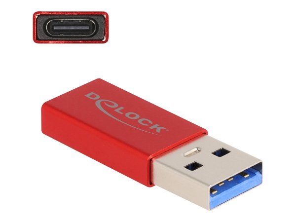 Delock USB 10Gbps Adapter Typ-A Stecker zu Type-C - Adattatore - Digitale/dati