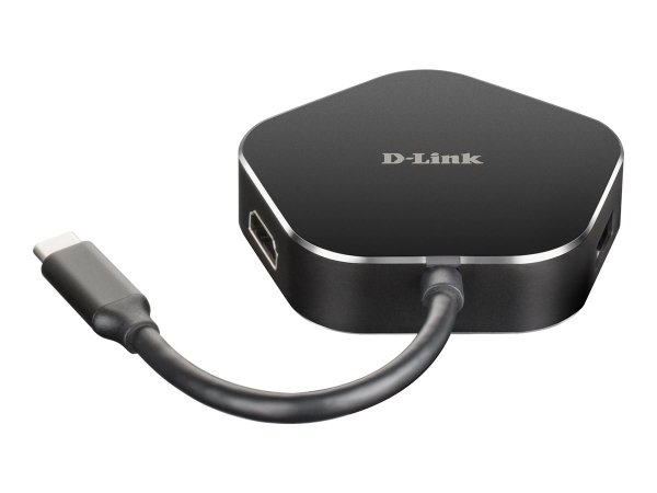 D-Link DUB-M420 - Cablato - Thunderbolt 3 - 60 W - Alluminio - Nero - 5 Gbit/s - 4096 x 2160 Pixel