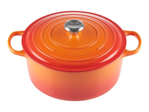 Le Creuset 21178310902430 - Arancione - Ceramica - Gas - Induzione - Piastra sigillata - Ghisa - Ara