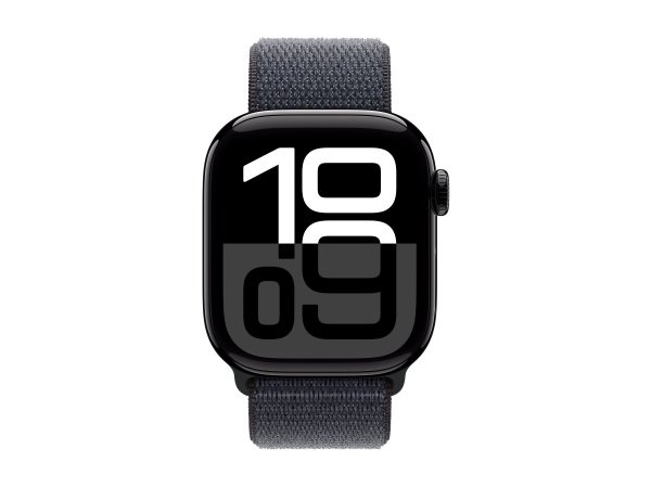 Apple Watch 10 GPS Alu Sport Loop diamantschwarz/tinte
