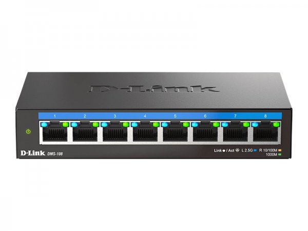 D-Link DMS-108 - Non gestito - L2 - 2.5G Ethernet (100/1000/2500)