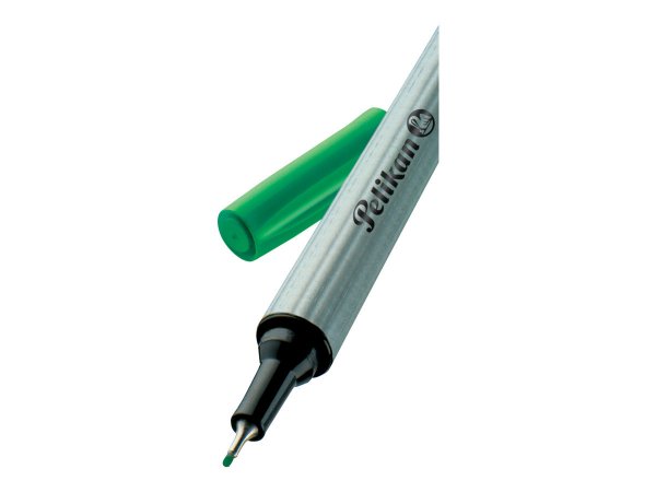 Pelikan Fineliner 96 - Verde - Fine - Argento - Rotondo - Metallo - 0,4 mm