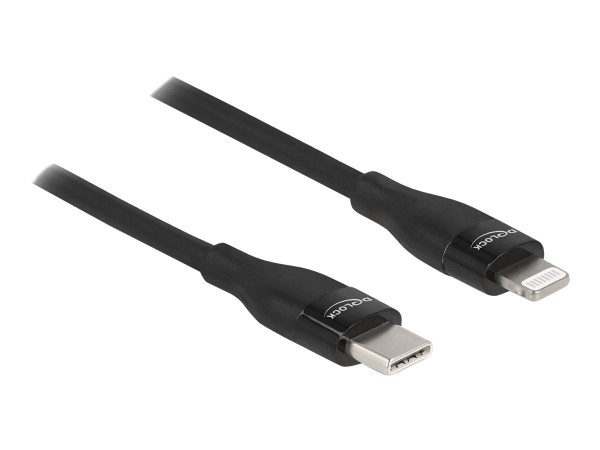 Delock Cavo dati e cavo di ricarica USB Type-C per Lightning per iPhone - iPad e iPod da nero 0,5 m