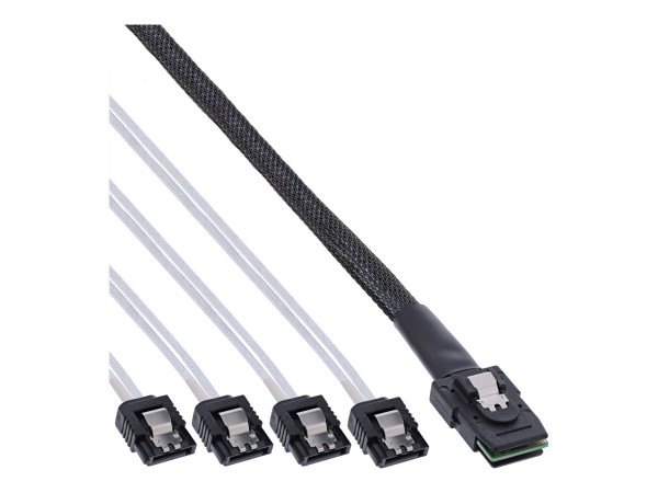 InLine Cavo Mini SAS - SFF-8087 a 4x SATA - 0,75m - configurazione 1:1 - OCR