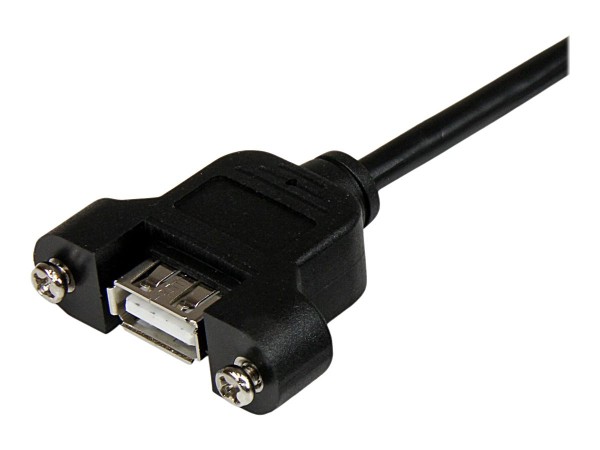 StarTech.com Cavo USB a pannello 91 cm A ad A - F/M - 0,9 m - USB A - USB A - USB 2.0 - Nero