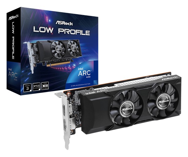 ASRock Intel Arc A310 Low Profile 4GB - - 4 GB - GDDR6 - 64 Bit - Scheda grafica - PCI-Express