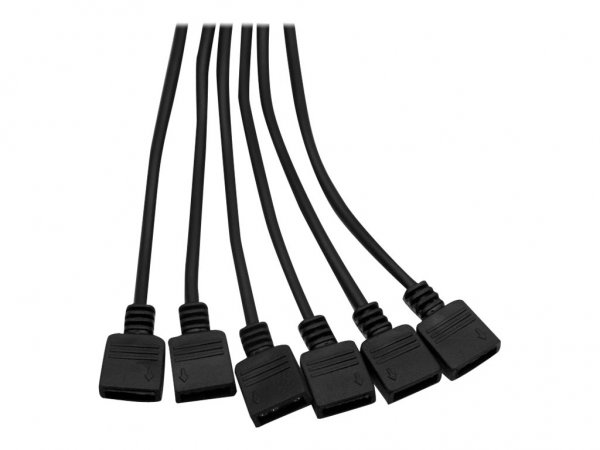 EK Water Blocks EK-D-RGB 6-Fach D-RGB Splitterkabel - Cavo splitter RGB - Polimero a cristalli liqui