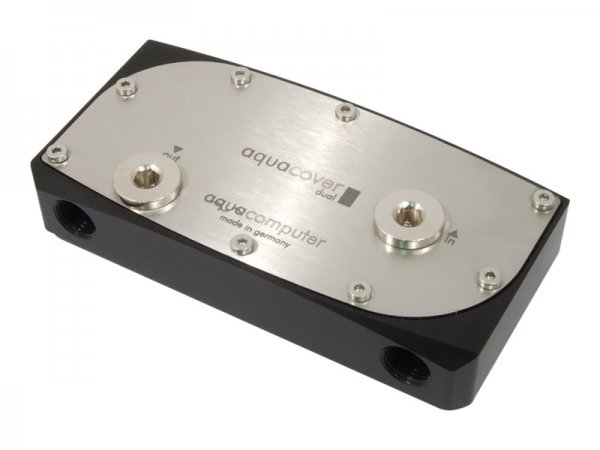 Aqua Computer aquacover dual - Nero - Acciaio inossidabile - Laing DDC 1T / 1T Plus Laing DDC 1RT /