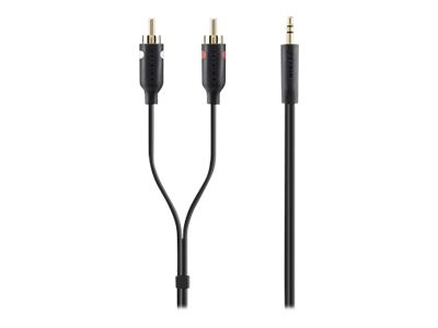 Belkin F3Y116BT2M - 2 x RCA - Maschio - 3.5mm - Maschio - 2 m - Nero