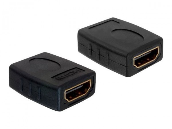 Delock HDMI Adapter - 19-p HDMI - 19-p HDMI - Nero