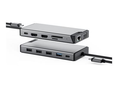 Alogic Dockingstation USB-C 12 in 1 Dual Display Mini DV3