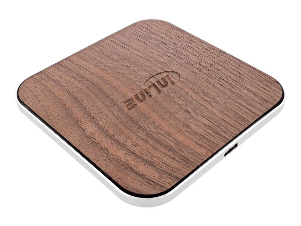 InLine Qi woodcharge - caricabatterie rapido wireless - 5/7,5/10W/15W - USB-C