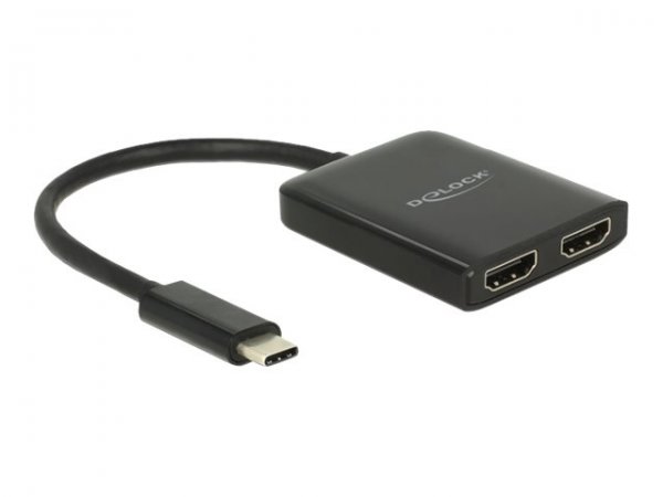 Delock 87719 - 2x HDMI - 3840 x 2160 Pixel - Nero - Plastica - 60 Hz - 0,25 m
