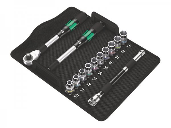 Wera 8006 SC 1 - Set di chiavi a bussola - Nero - Cromo - Verde - CE - Manico della chiave a cricche