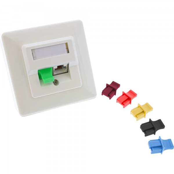 InLine Tappi Antipolvere per Prese RJ45 - Verde - 100 Pezzi