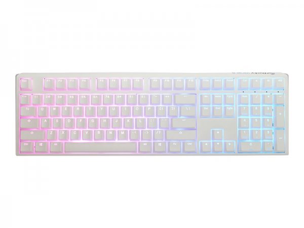 Ducky One 3 Classic - Cablato - USB - Interruttore a chiave meccanica - LED RGB - Bianco