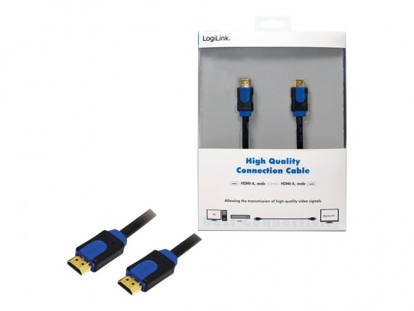 LogiLink CHB1103 - 3 m - HDMI tipo A (Standard) - HDMI tipo A (Standard) - 8,16 Gbit/s - Nero - Blu