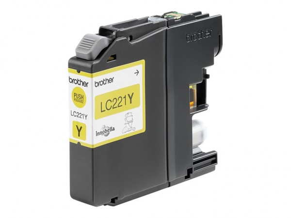 Brother LC221Y - Giallo - Inchiostro a base di pigmento - 1 pz - 260 pagine - Confezione singola