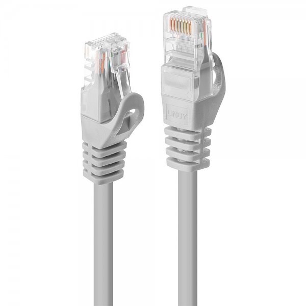 Lindy 48364 - 3 m - Cat5e - U/UTP (UTP) - RJ-45 - RJ-45 - Grigio