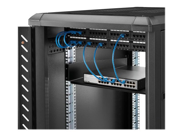 StarTech.com Ripiano per montaggio a rack fisso profondità 22" 2U - 22 kg - Mensola regolabile - Acc