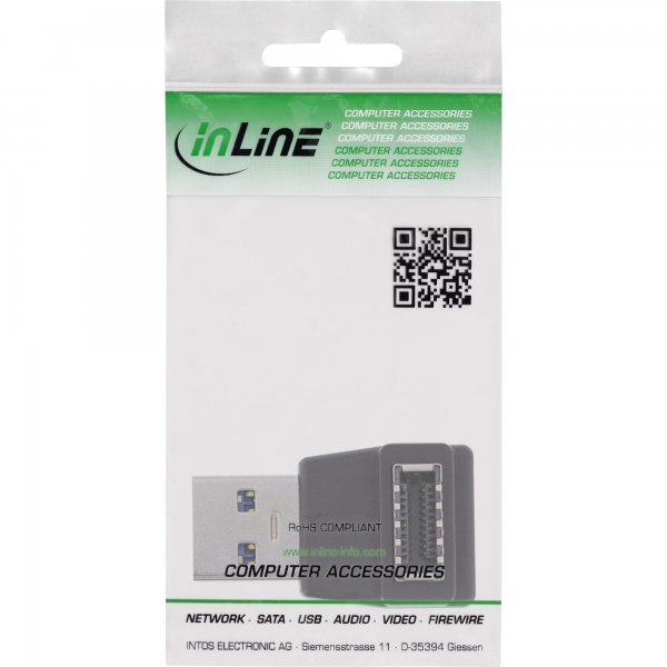 InLine Adattatore USB 3.2 - da spina USB-A a presa interna USB-E