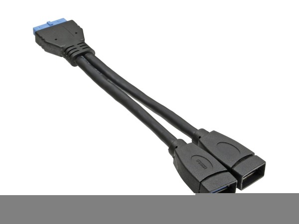 InLine Cavo USB 3.0 Interno 19pin femmina / 2x A femmina - 0,15m