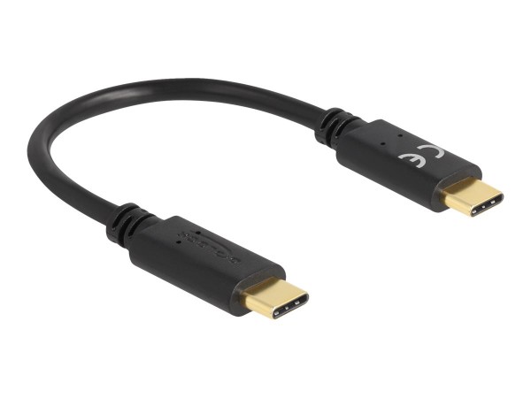 Delock Cavo di ricarica USB Type-C da 15 cm PD 5 A con E-Marker - 0,015 m - USB C - USB C - Nero