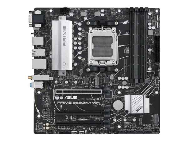 ASUS PRIME B650M-A WIFI - AMD - Socket AM5 - AMD Ryzen 7000 Series - Socket AM5 - DDR5-SDRAM - DIMM