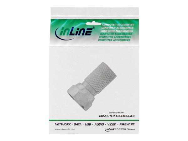 InLine Spina SAT F-Type volante per cavi coassiali con diametro esterno da 7mm