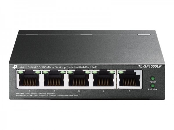 TP-LINK TL-SF1005LP - Non gestito - Fast Ethernet (10/100) - Full duplex - Supporto Power over Ether