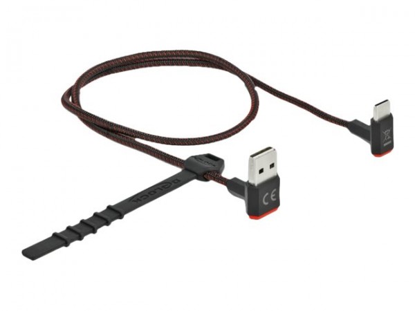 Delock Easy-USB 2.0 Kabel Typ-A Stecker zu USB Type-C gewinkelt oben unten - Cavo - Digitale/dati