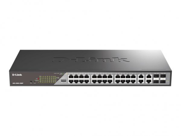 D-Link DSS 200G-28MP - Switch - managed - 24 x/1000 PoE - Interruttore - 1 Gbps