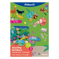 Pelikan Upcycling Bastelbuch mit Sticker Dschungel A4 - A4