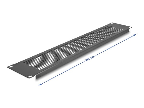 Delock 19" Blindpanel mit runden Löchern schwarz - Accessori rack