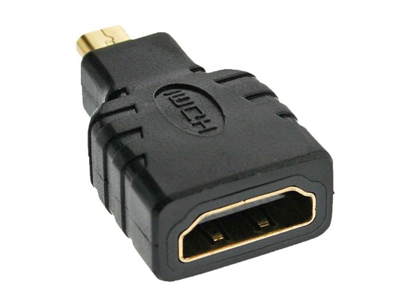 InLine Adattatore HDMI Typ A Femmina a Micro HDMI Typ D Maschio - dorato - 4K2K