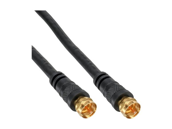 InLine Cavo Antenna SAT - 2x schermato - 2x connettori F - 85dB - nero - 1m
