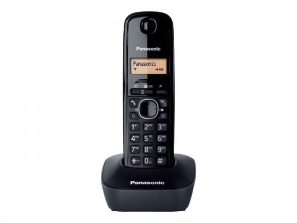 Panasonic KX-TG1611 Tradlos telefon Ingen nummervisning Sort Gra
