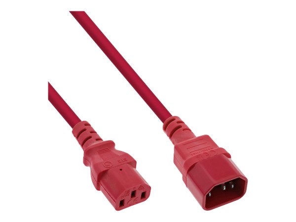 InLine Bulk Pack 35Pz. - Prolunga elettrica - da C13 a C14 - rosso - 2m