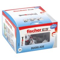 fischer DUOBLADE - Kit di viti e tasselli a muro - Cemento - Plastica - Grigio - Viti a croce - PZ2