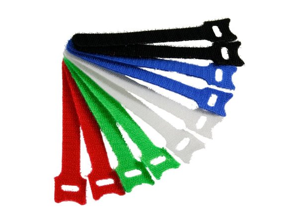InLine Fascette 12x200 mm - chiusura a strappo - confezione da 10 - 5 colori