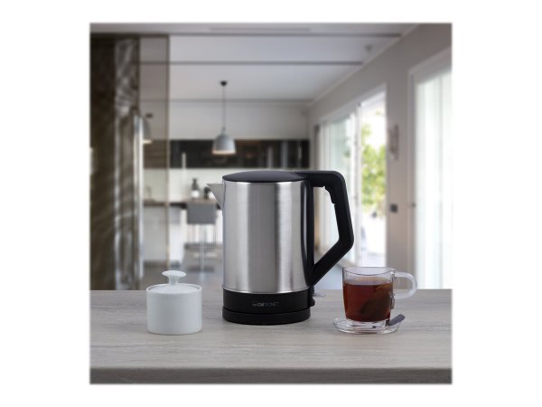 Clatronic WKS 3692 - 1,5 L - 2200 W - Nero - Acciaio inossidabile - Acciaio inossidabile - Arresto d