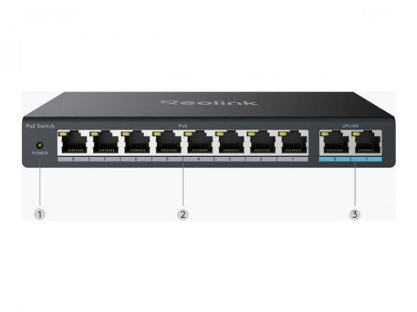 Reolink Netzwerkswitch RLA-PS1 PoE - Interruttore - 1 Gbps