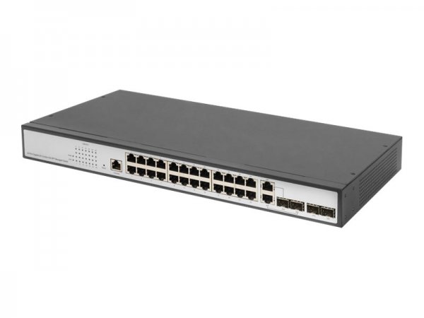 DIGITUS Switch livello 2 Gigabit Ethernet - 24 porte - 2 porte RJ45/SFP-combo + 2 porte uplink SFP -