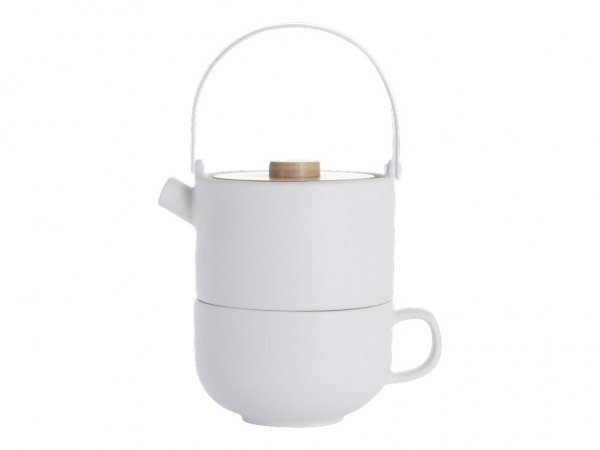 Bredemeijer Group Bredemeijer Umea - Set di teiere - 500 ml - Bianco - Bamboo - Porcellane dure - Fi