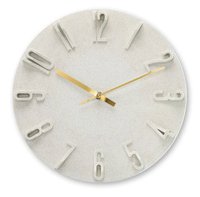 Hama Wanduhr Korfu O 30 cm Quarzuhr analog 3D-Ziffern Beige