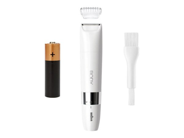 Braun Mini Rifinitore Corpo BS1000 - Rifinitore Elettrico Corpo Uomo E Donna - Bianco - Bianco - Cil
