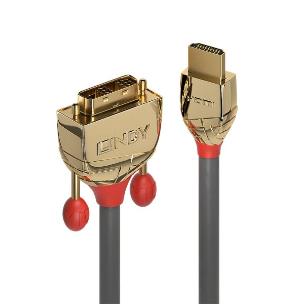 Lindy Gold - Videokabel - Single Link - HDMI DVI - DVI-D m bis - Cavo - Digitale/display/video