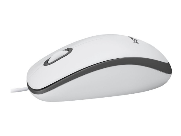 Logitech M100 mouse a filo (bianco) - Ambidestro - Ottico - USB tipo A - 1000 DPI - Bianco