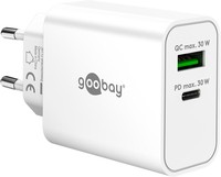 Goobay USB-C PD GaN Dual-Schnelladegerät 30 W weiß